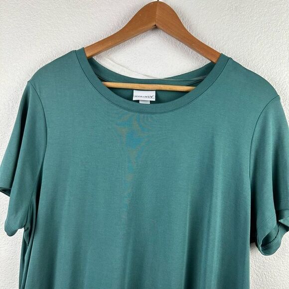 Ava & Viv Green Short Sleeve Loose Fit T-Shirt Size X - Picture 3 of 8
